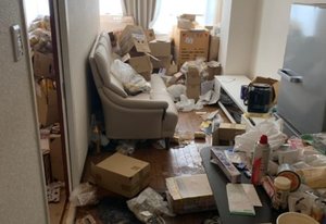 お部屋の部分撤去と整理作業(130,000円)の施工前