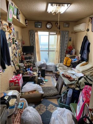 【1R】アパート2階プチ汚部屋のお掃除(30,000円〜)の施工前