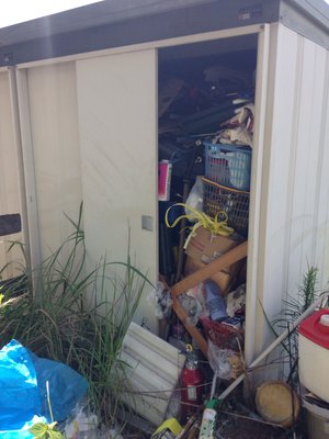 物置の作業事例です。の施工前