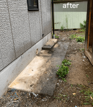 家の裏に溜まった不用品の回収(10,000円)の施工後