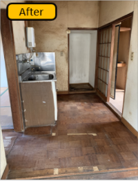 【2DK】孤独死現場にて畳の清掃・一部回収・不用品処分まで(984,500円)の施工後