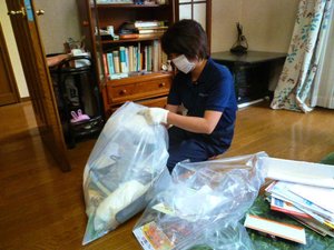 お庭の植樹伐採などもいたしましたの施工前