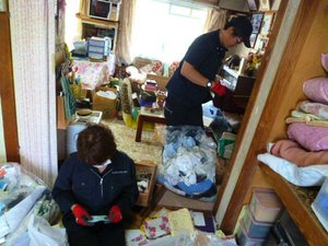 【3DK】公営住宅4階での作業の施工前