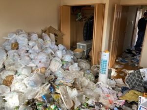 不用品回収と汚部屋清掃の施工前