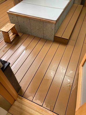 お風呂のウッドデッキ清掃の施工後