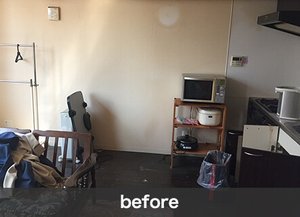 【1R】本や家具家電の買取で費用を抑えます。:33,000円の施工前