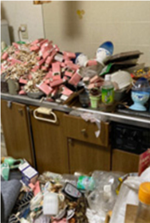 女性スタッフによる仕分け作業の施工前