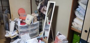 【2LDK】東京都福生市のアパートの遺品整理:110,000円の施工前