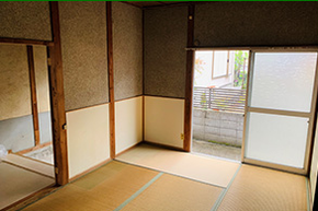 一軒家(6畳3部屋+台所・バス・トイレ)+倉庫大の施工後