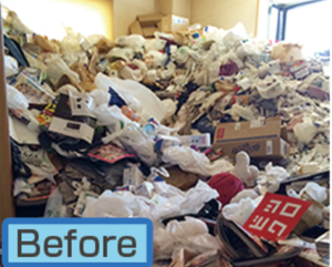 ゴミ屋敷の清掃もお任せください。の施工前