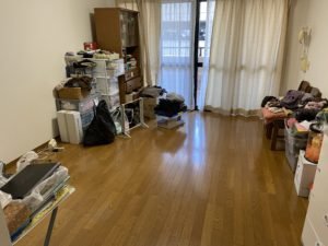 有料老人ホームでの物量少なめ遺品整理作業の施工前