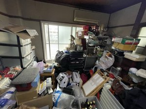 【1DK】コレクションが非常に多いお家の家財整理(400,000円)の施工前